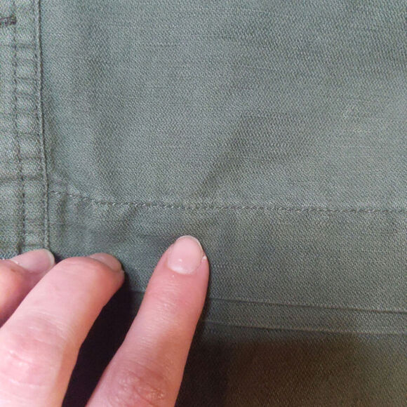 Sanctuary Army Green Mini Skirt Cotton Linen Blend Button Front Gorpcore Medium - Picture 9 of 11